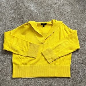 Banana Republic Bright Yellow V-Neck Sweater